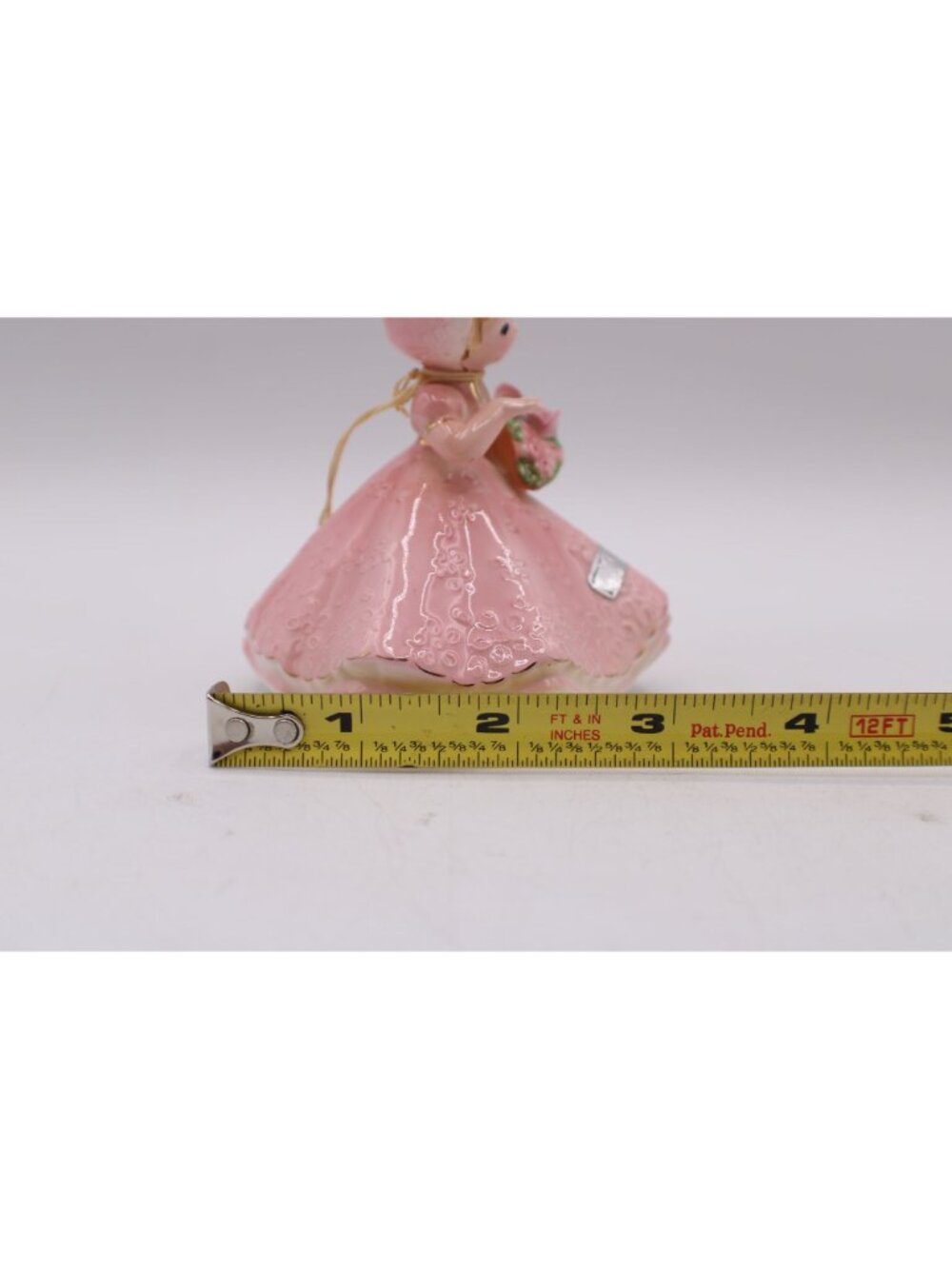 Josef Originals May Birthday Doll Pink Ceramic Figurine Girl Floral Bonnet Dress - Picture 11 of 12